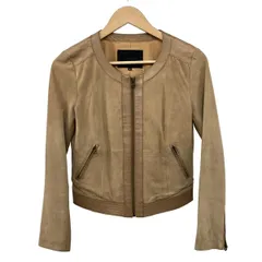 UNTITLED(アンタイトル) ライダースジャケット サイズ2 M レディース - ベージュ 長袖/スエード/レザー/春/秋