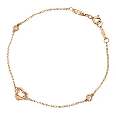 ティファニー バイザヤード オープンハート ブレスレット #17.5 Au750 (K18PG) レディース TIFFANY&Co.【中古】 【ジュエリー】