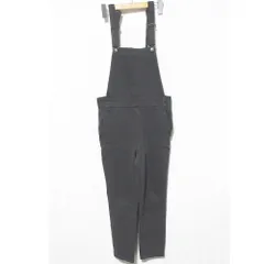 美品 AYA KANEKO × YANUK ヤヌーク 金子綾 コラボ デニム サロペット オーバーオール オールインワン 57193502 24 ブラック レディース 古着 中古 USED