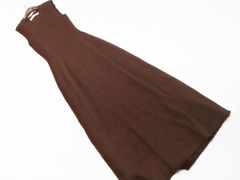 LAGUNAMOON ラグナムーン リブ ニット ワンピース sizeS/茶 ◇■ レディース