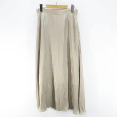 ジャーナルスタンダードレサージュ journal standard L'essage ロング丈 フレアスカート スカート 38 ベージュ系 日本製 裏地 無地
