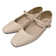 美品 BEAUTY&YOUTH ビューティーアンドユース ユナイテッドアローズ メリージェーン フラットパンプス 23cm ピンク レディース 古着 中古 USED