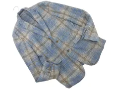 COMME CA ISM コムサイズム ウール混 チェック テーラード ジャケット sizeS/青 ◇■ メンズ