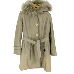 ハンティングワールド HUNTING WORLD リアルファー付き フーデッドダウンコート レディース EUR：46 