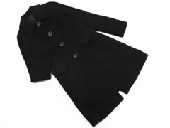 UNTITLED アンタイトル アンゴラ混 ロング コート size2/黒 ◇■ レディース