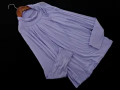TRANS WORK トランスワーク タック ハイネック カットソー size46/水色 ◇■ レディースのサムネイル