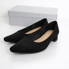 【24cm】ブラック ローファーパンプス 3cmヒール フォーマル 冠婚葬祭