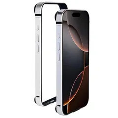 【新品】 Smorniy iPhone17 用 アルミバンパー ケース [メタル+シリコン二重構造] フレーム 二重構造 レンズ保護 一体感 ストラップ穴 耐衝撃 iPhone17バンパー 超薄軽量 放熱設計 (シルバー, iphone 17)