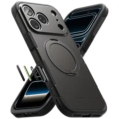 【新品】 【Ringke】iPhone 17 Pro Max用 Alles Pro ケース TPU+PC+マグネット 黄ばみなし 落下防止 耐衝撃 傷防止 ワイヤレス充電 マグネット キックスタンド カメラコントロールボタンカバー スマホケース アイフォン17