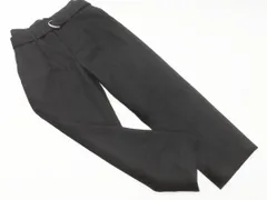 Mila Owen ミラオーウェン ウール混 ベルト 付き テーパード パンツ size1/黒 ◇■ レディース