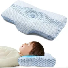 枕 子供 5~12歳 中空設計 低反発 抗菌 防ダニ 通気性 洗えるカバー