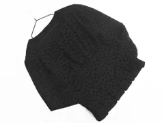 Christian Dior クリスチャンディオール ウール100% ドット ウエストタック カットソー sizeM/黒 ◇■ レディースのサムネイル