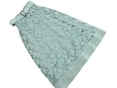 Lily Brown リリーブラウン ベルト付き 総レース ロング スカート sizeONE/緑 ■◇ レディース