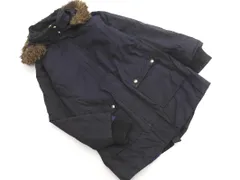 TOMMY HILFIGER トミーヒルフィガー フェイクファー 付き フーディー 中綿 ジャケット sizeM/紺 ◇■ レディース