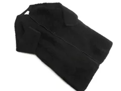 FREAK'S STORE フリークスストア ボア ノーカラー コート sizeF/黒 ◇■ レディース