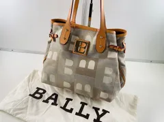 ★美品 BALLY バリー トートバッグ ビジーB キャンバス レザー B金具 総柄 ハンドバッグ 中古品 管理2M257