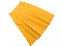 NATURAL BEAUTY BASIC ナチュラルビューティーベーシック スウェード調 フレア スカート sizeS/黄 ◇■ レディース