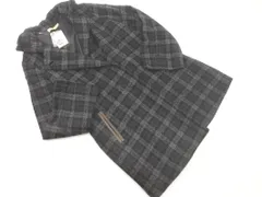 新品 CROCODILE クロコダイル ウール混 チェック フード コート sizeM/黒 ◇■ レディース