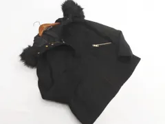 ZARA basic ザラ ベーシック フェイクファー 付 ジャケット sizeS/黒 ◇■ レディース