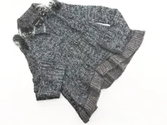 TRICOT CHIC トリコシック モヘア混 ファー付き カーディガン size44/グレーｘ緑 ◇■ レディースのサムネイル