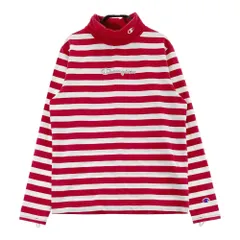 サイズ：LARGE CHAMPION GOLF チャンピオンゴルフ  タートルネック長袖Tシャツ ボーダー柄 レッド系 [240101629575] ゴルフウェア レディース ストスト