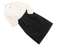 green label relaxing グリーンレーベルリラクシング ユナイテッドアローズ ドッキング ワンピース size36/オフホワイトｘ黒 ■◇ レディースのサムネイル
