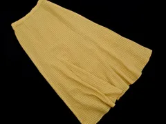 earth music&ecology アースミュージック＆エコロジー チェック ロング スカート sizeF/黄 ■■ レディース