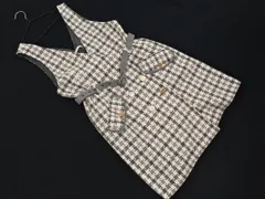 REDYAZEL レディアゼル ツイード ベルテッド ワンピース ジャンパー スカート sizeM/白ｘグレー ◇■ レディース