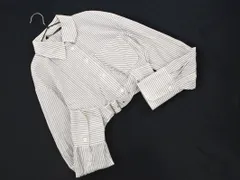 ZARA ザラ ストライプ ショート丈 ブラウス シャツ sizeS/白ｘ黒 ◇■ レディース