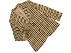 DAKS ダックス ウール混 チェック テーラード ジャケット size7AB2/ベージュ ◇■ レディース