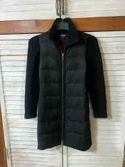 DKNY ブラック ニット ダウン アウター