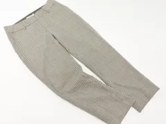 NATURAL BEAUTY BASIC ナチュラルビューティーベーシック ウール混 チェック クロップド パンツ sizeS/黒ｘ白 ◇■ レディース