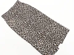 apart by lowrys アパートバイローリーズ レオパード柄 ロング スカート sizeL/白ｘ黒x茶 ◇■ レディース