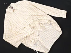 TOMMY HILFIGER トミーヒルフィガー チェック ギャザー ネル シャツ sizeL/アイボリー ◇■ レディース
