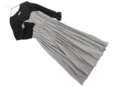 OLIVE des OLIVE オリーブ デ オリーブ チェック ドッキング ワンピース sizeF/黒ｘ白 ◇■ レディース