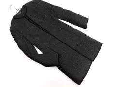 BLACK BY MOUSSY ブラックバイマウジー ウール混 ツイード ノーカラー コート 黒xラメ ◇■ レディースのサムネイル