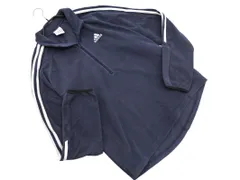 adidas アディダス フリース ハーフジップ トラック プルオーバー sizeL/紺 ◇■ メンズ