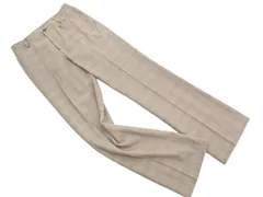 CHRISTIAN AUJARD クリスチャンオジャール ウール混 チェック フレア パンツ size64 93/ブラウン ◇■ レディース