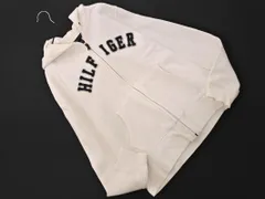 TOMMY HILFIGER トミーヒルフィガー 裏起毛 ロゴ ジップアップ パーカー sizeS/白 ◇■ レディース
