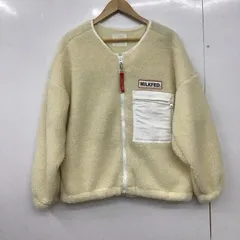 MILKFED. ミルクフェド ジャケット、上着 ジャケット、ブレザー 103203021005 BACK LOGO BOA ZIP UP V-NECK JACKET ボアジャケット