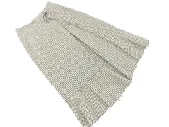 Mila Owen ミラオーウェン ウール混 チェック ラップ マーメイド スカート size0/白ｘ黒 ◇■ レディース