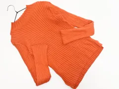 merlot メルロー リブ モックネック ニット セーター sizeF/オレンジ ◇■ レディースのサムネイル
