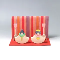 小黒三郎 組み木のひな人形 KH112 銀杏びな 垂幕もうせん付 ひなまつり 雛人形 木製 つみき 国産 日本製