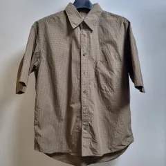 UNIQLO U オーバーサイズ チェックシャツ(5分袖) L