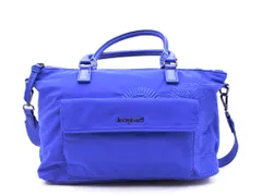 Desigual デシグアル 刺繍 2WAY ショルダー バッグ 青 ■■ レディース