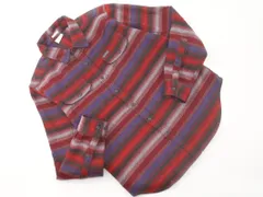 Columbia コロンビア ボーダー ネル シャツ sizeM/赤 ◇■ メンズ