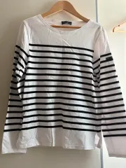 SAINT JAMES セントジェームス 白黒 ストライプ Tシャツ