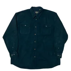 レッドヘッド シャモアクロスシャツ フラップ付きポケット トールサイズ ワークシャツ ワークウェア ターコイズ グリーン 深緑 PB XL ビッグシルエット レディース ユニセックス メンズ 古着 長袖 CHM