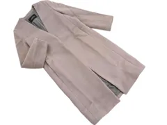 green label relaxing グリーンレーベルリラクシング ユナイテッドアローズ ウール混 ノーカラー コート size34/モカ ◇■ レディース