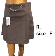 No.171 (♡)R.  インパンあり スカート  y2k 無地 茶